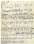 Moe Howard 2pp. Script for the Vaudeville ''Swing It Scene'' With Curly, Circa 1937 -- Plus Moe's Handwritten Page of Same Scene on Verso, Signed -- 8.5'' x 11'', Very Good
